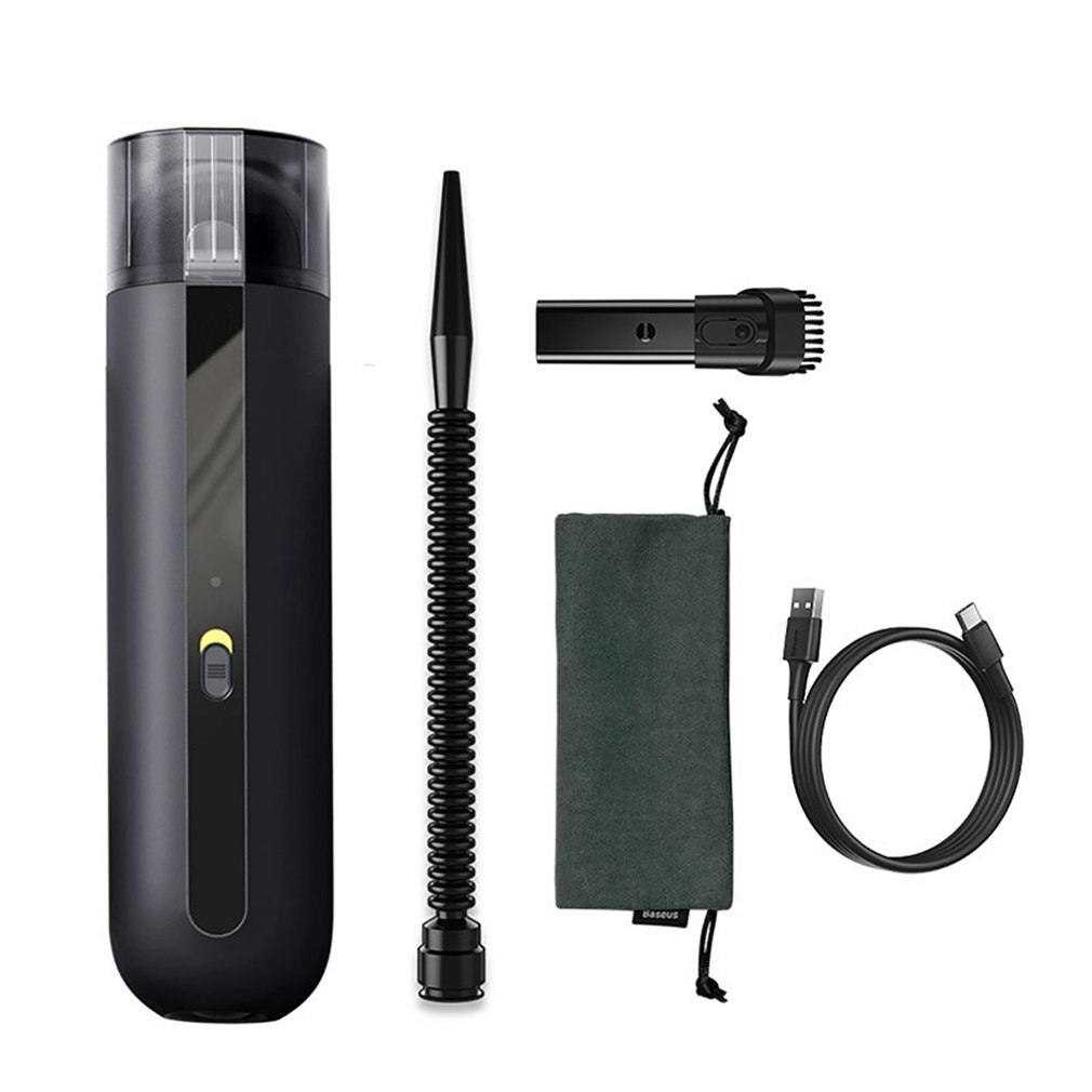 Baseus Car Vacuum Cleaner 5000pa Mini Wireless Car Dual-use Home Portable High-suction Handheld Vacuum Cleaner: black
