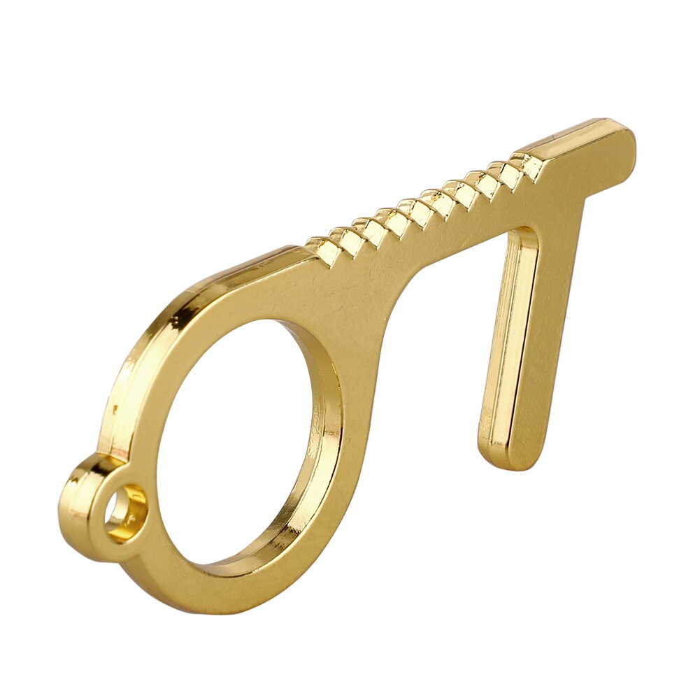 No-Touch EDC Door Opener Portable Press Elevator Safe Key Zinc Alloy Keychain Key Unbuckle With Universal Keychain Portable Hook: C1