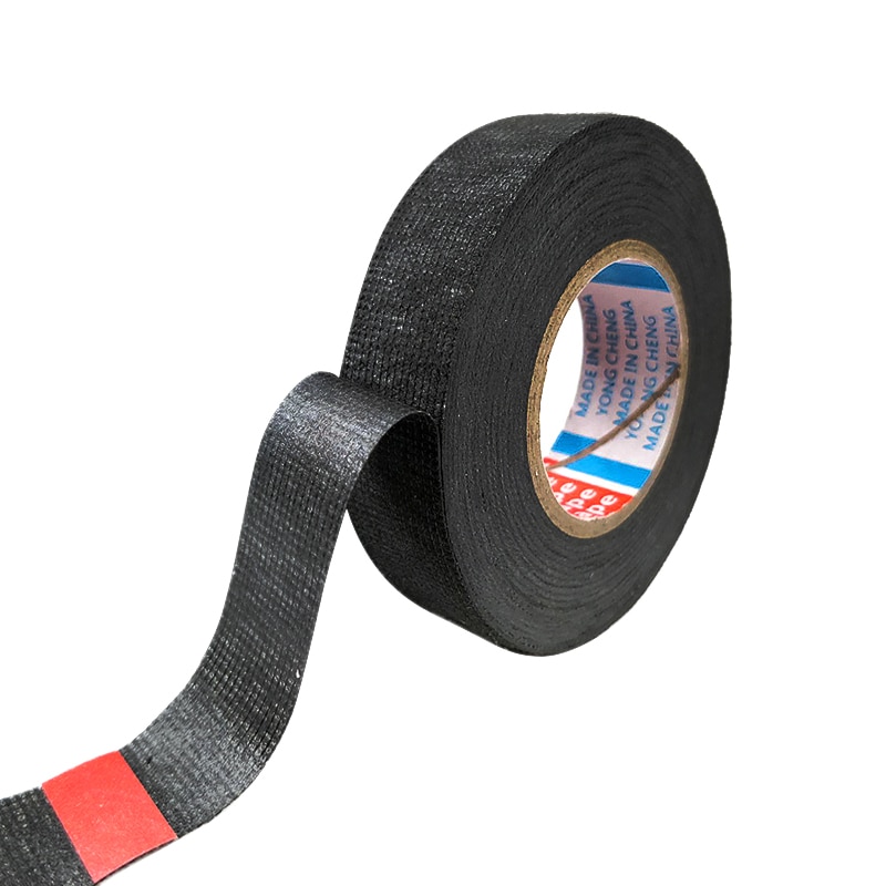 9/15/19/25MM Heat-resistant Adhesive Cloth Fabric Tape For Automotive Cable Tape Harness Wiring Loom Electrical Heat Tape 15M