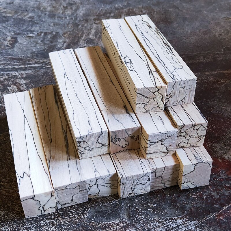 Stylo/cuillère en bois, manche de couteau en bois stable, motif d&#39;érable fendu, bricolage, 1 pièce