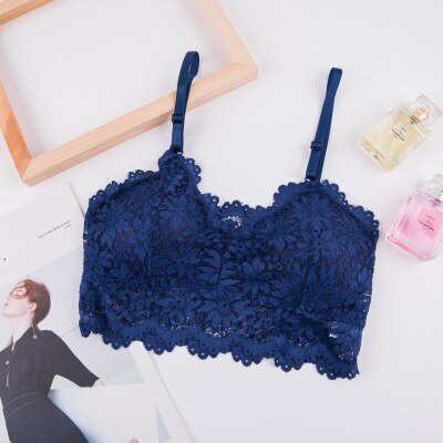 summer lace tube top beauty back wrap bra: QW-2