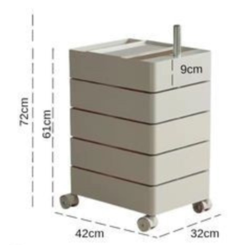 Rotating Storage Cabinet Movable Bedside Table Ins Side Cabinet Minimalist Nordic Storage Cabinet Cosmetic Storage Cabinet: PURPLE