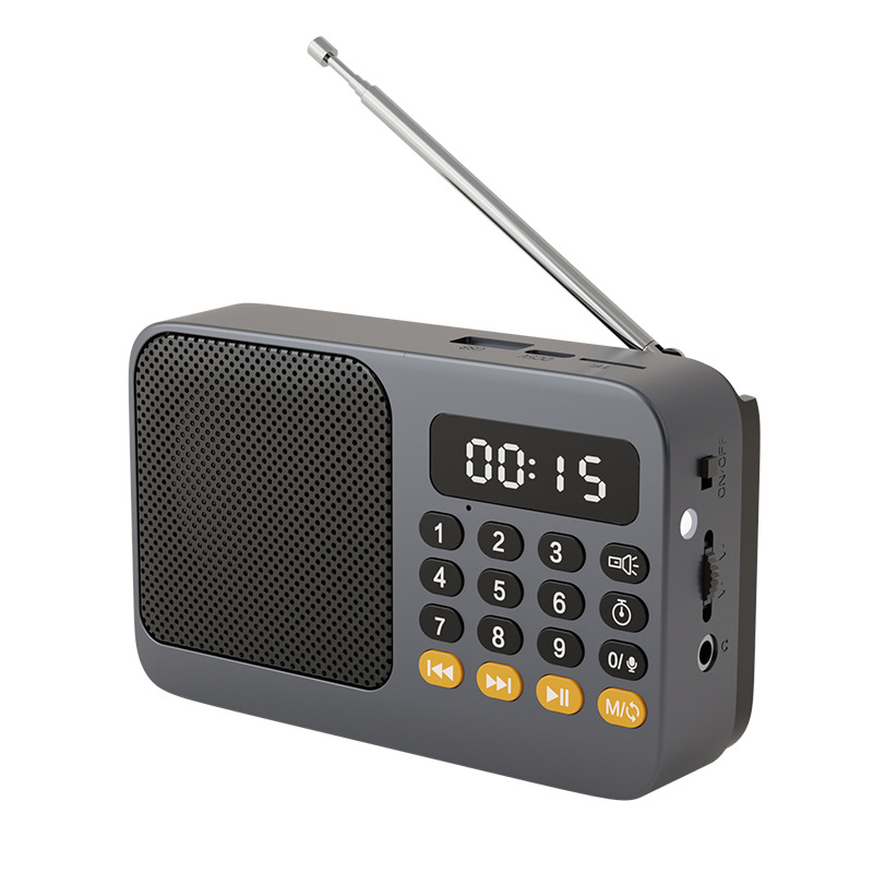 Radio Radio Fm Przenośne małe awaryjne akumulatory Ham Bluetooth Sound Box Kuchenne Am Mini Vintage Ham Głośnik Odtwarzacz Mp3: Srebrny