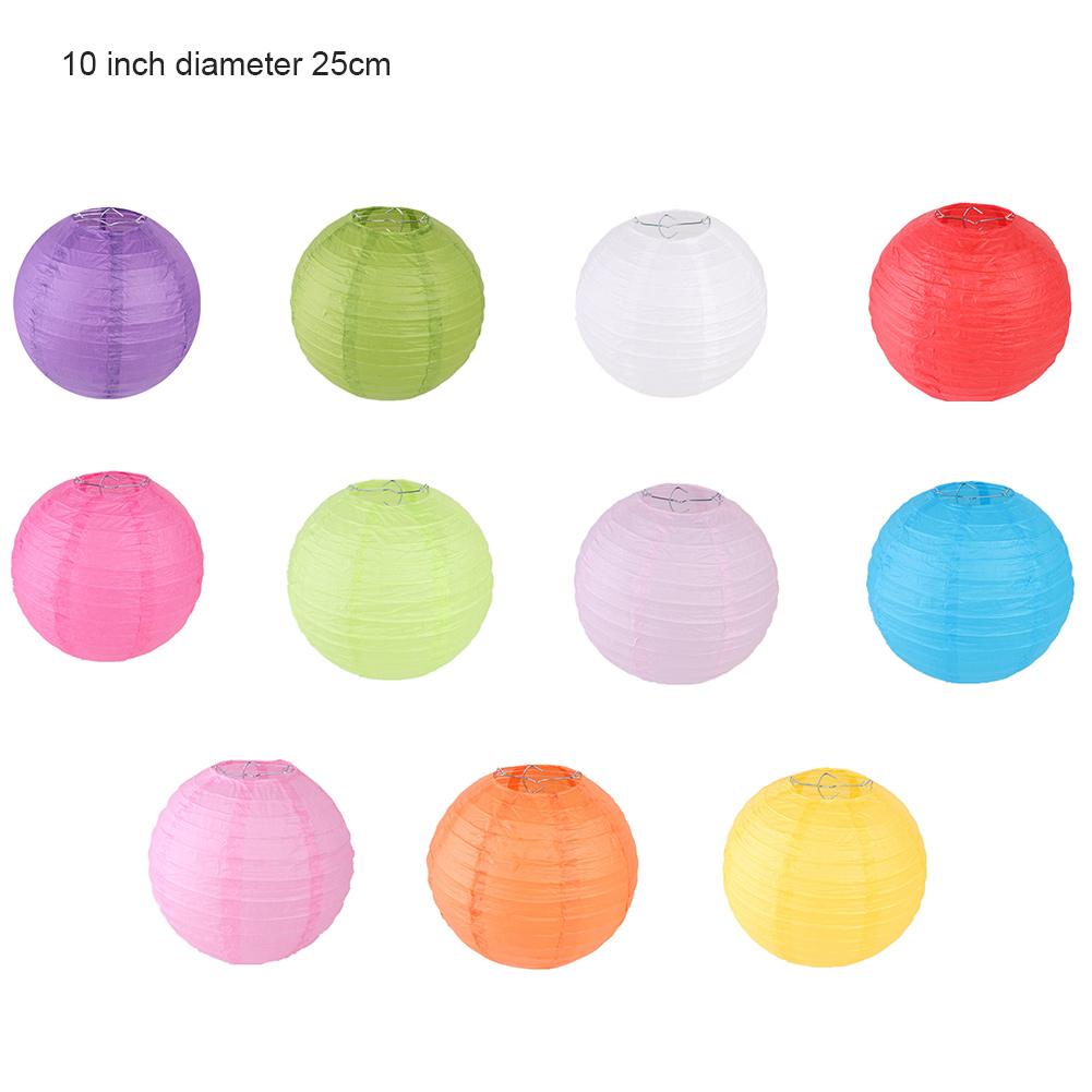 Lantern Christmas Decoration Chinese Round Wedding Birthday Paper Lanterns Decor Craft Hanging Ball Party Supplies: 25cm