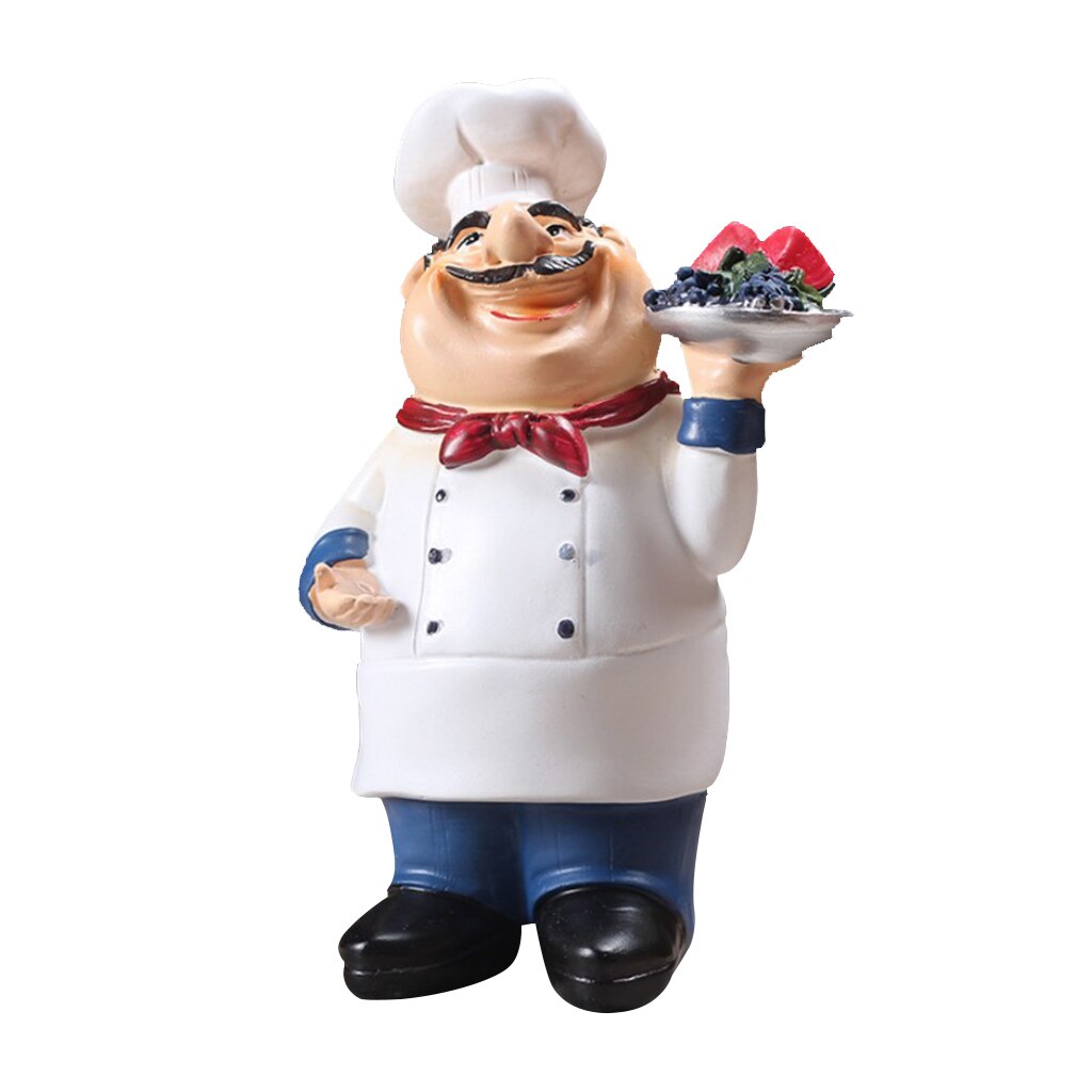 Home Kitchen Bar Restaurant Decor Ornament Figure Statue Chef Statue: Fruits