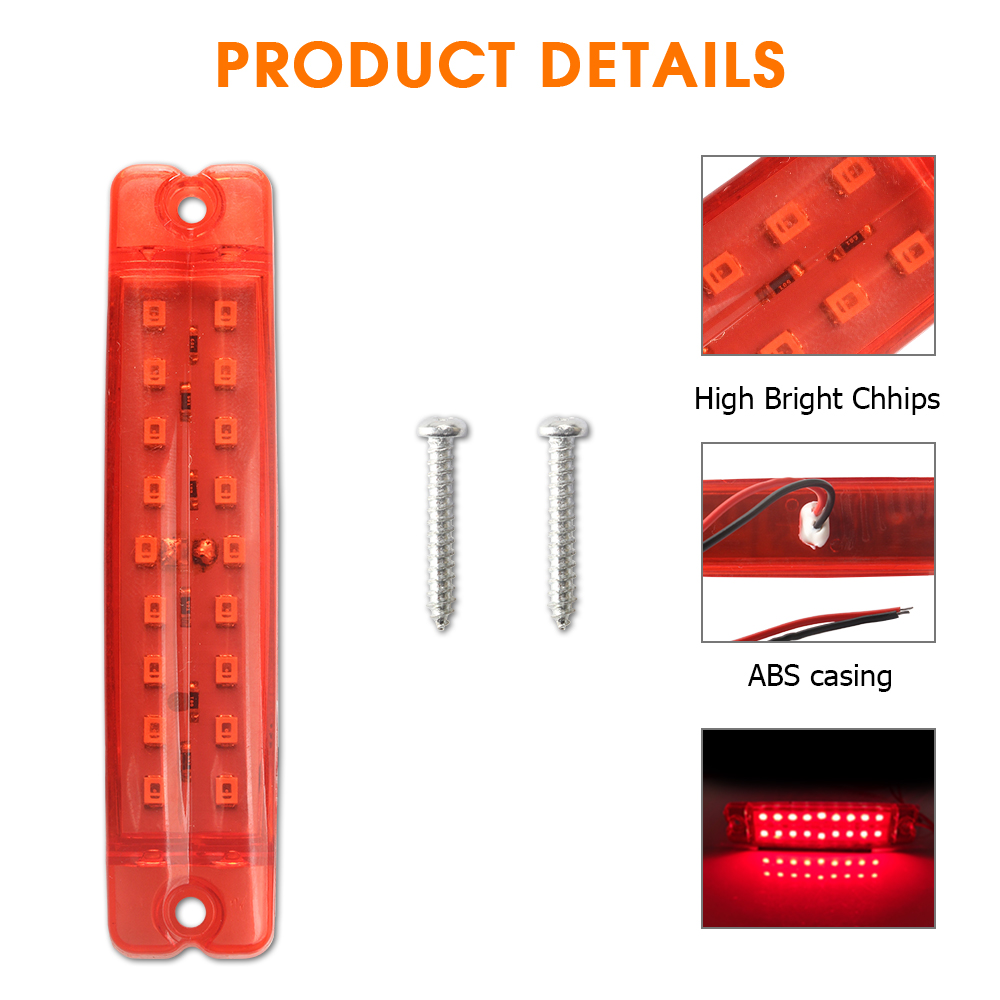 18 LED-Leuchten für LKWs, 12 V, 24 V, seitliches Signallicht, LKW-Anhänger, Warnung, Notfalllampe, Autozubehör, verrotten, Weiß, Gelb, Blau