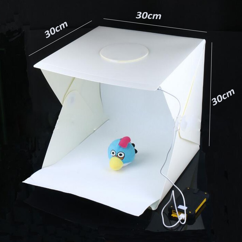 Caja de luz plegable de 30cm y 40cm para estudio fotográfico Softbox caja de luz LED Softbox Kit de fondo fotográfico caja de luz para cámara DSLR