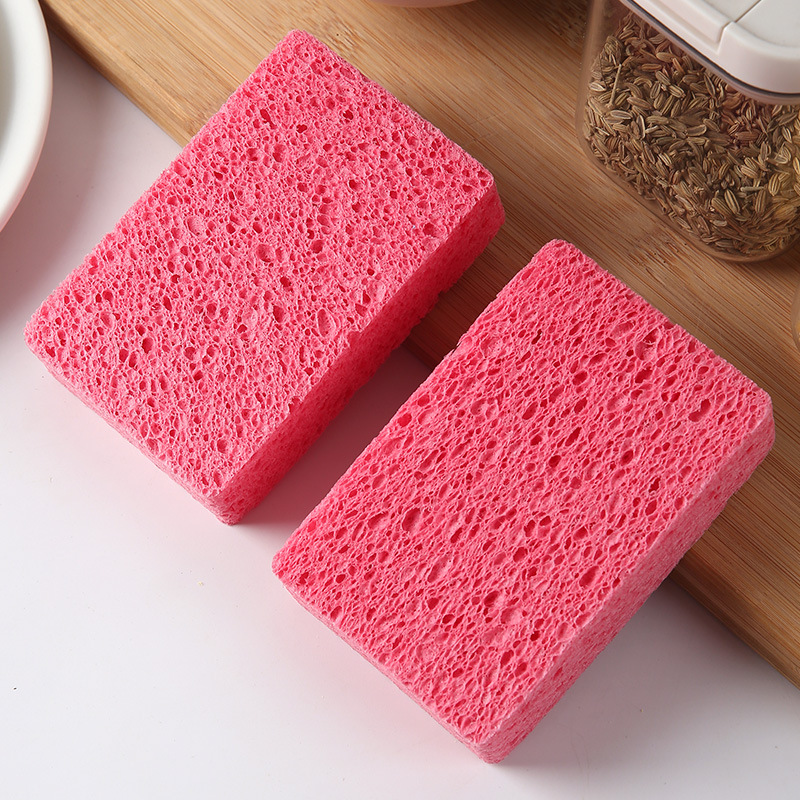 Natural Wood Pulp Dishwashing Cotton Absorbent Wood Pulp Sponge Scouring Pad Cleaning Sponge Stain Remover Dishwashing Cotton