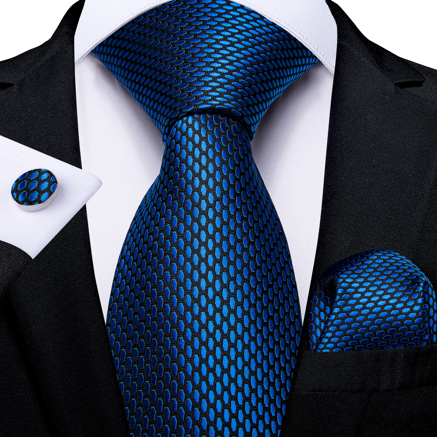 Cravates pour hommes vert clair point solide fête de mariage hommes accessoires plaine bleu violet cou cravate ensemble poche carré mari: GRIS