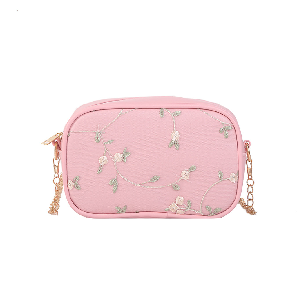 Bohemian Stijl Dames Roze Zomer Handtassen Vierkante Tas Vrouwen Keten Sjaal Wilde Messenger Bag Mode Een Schouder Kleine Zakken: Roze