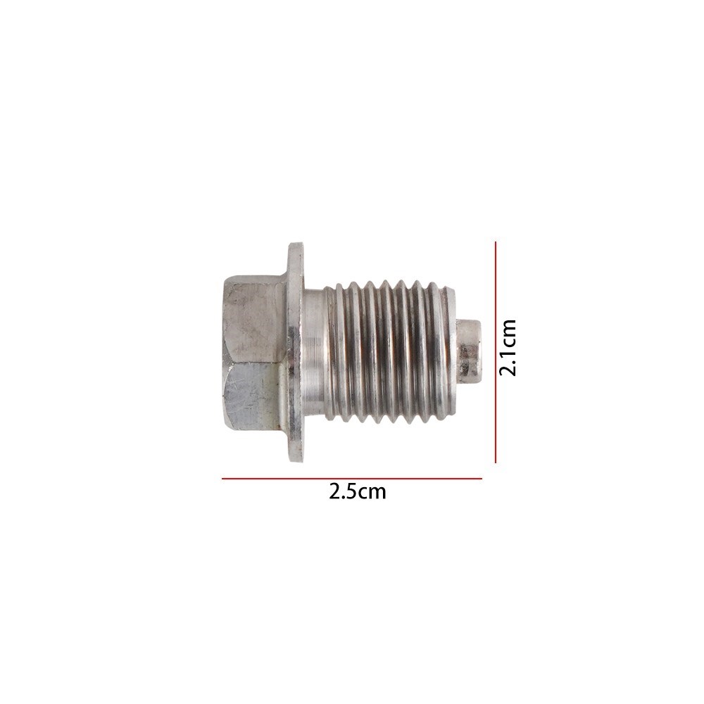 M12x1.25 M14x1.5 M16x1.5 M18x1.5 de acero inoxidable magnético tapón de drenaje de aceite de drenaje de aceite tuercas de plata accesorios de coche pernos de Metal: Blanco