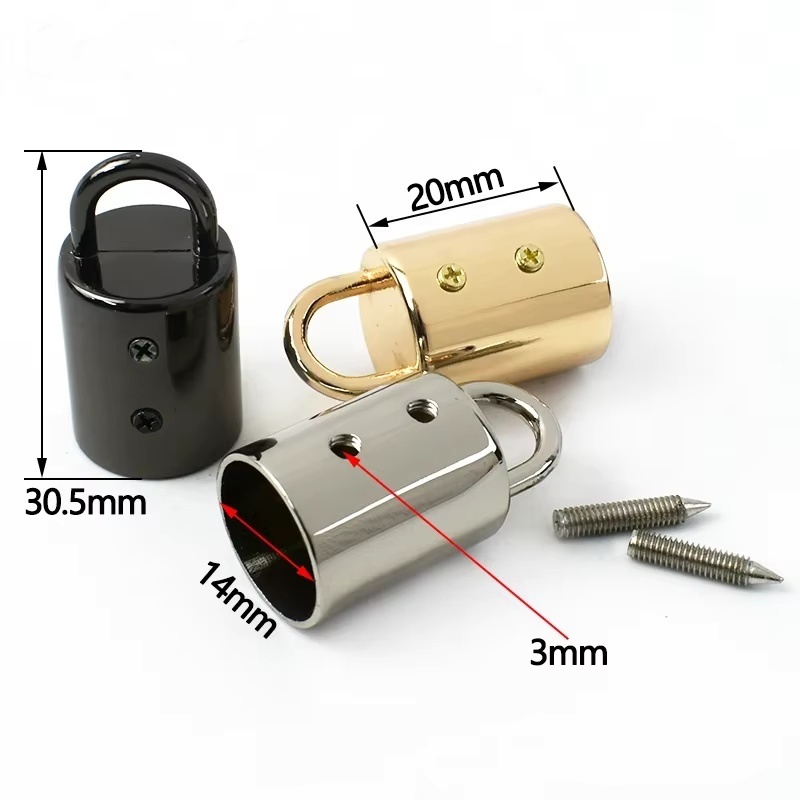 5/10/20 Stuks 14mm Tas Metalen Gespen Handtas Riem Kwastje Cap Sluiting Haak Connector Hanger Touw Koord Lock DIY Hardware Accessoires