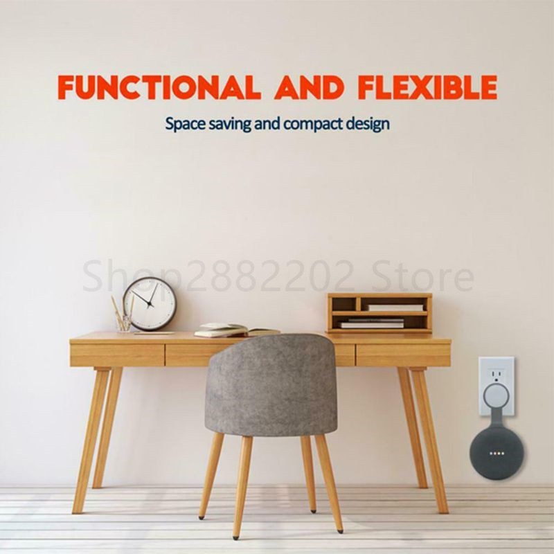 Soporte con altavoz para pared, colgador de pared para Google Home, miniasistente de voz, suministros de baño y cocina