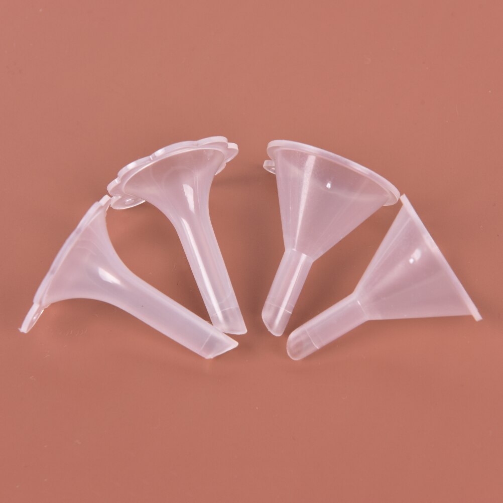 10 Stks/partij Mini Trechter Plastic Kleine Trechters Pp Korte Stem Binnen Hopper Fles Parfum Diffuser Koken Gereedschap