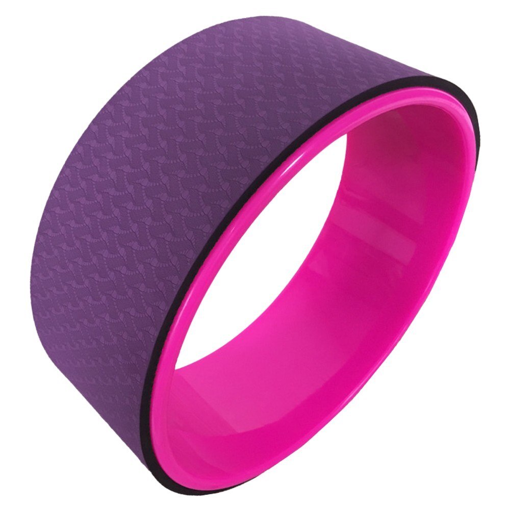 Yoga Wheel Dharma Yoga Pose Wheel 12.5x5In Yoga Circle Ring Strong Roller Yoga Back Stretcher Balance Accessory: Beige
