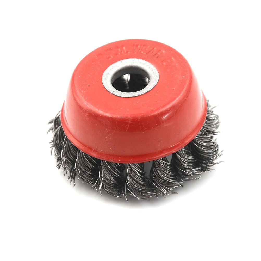 75mm 3" Steel Wire Wheel Knotted Cup Brush Rotary Steel Wire Brush Crimp Cup Wheel For Angle Grinder