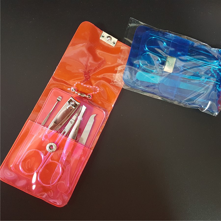 5pcs/set Stainless Steel Nail Tool Set Cuticle Nipper Spoon nail clipper scissor Beauty tool sets with PVC pouch