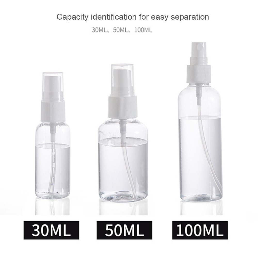 1Pcs Transparant Lege Spray Flessen 30Ml/50Ml/100Ml Plastic Mini Hervulbare Container Lege Cosmetische containers