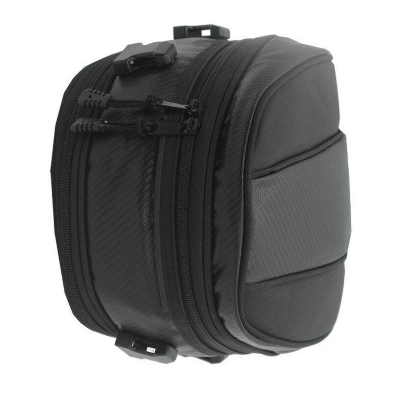 Black Motorcycle Rear Seat Bag Portable Seat Tail Box Motorcycle Saddlebag Bag Motorcycle Tail Bag Outdoor Supplies