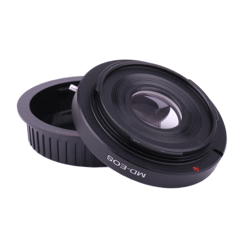 Anillo adaptador de montaje de lente para Minolta MD, anillo adaptador de lente con lente correctiva, compatible con cámara Canon EOS EF