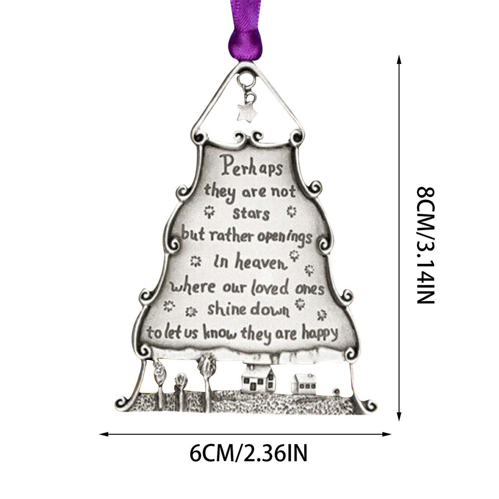 Christmas Memorial Angel Wing Decoration Pendant In Our Hearts At Christmas Tag Ornaments Commemorative Hanging Decor: C