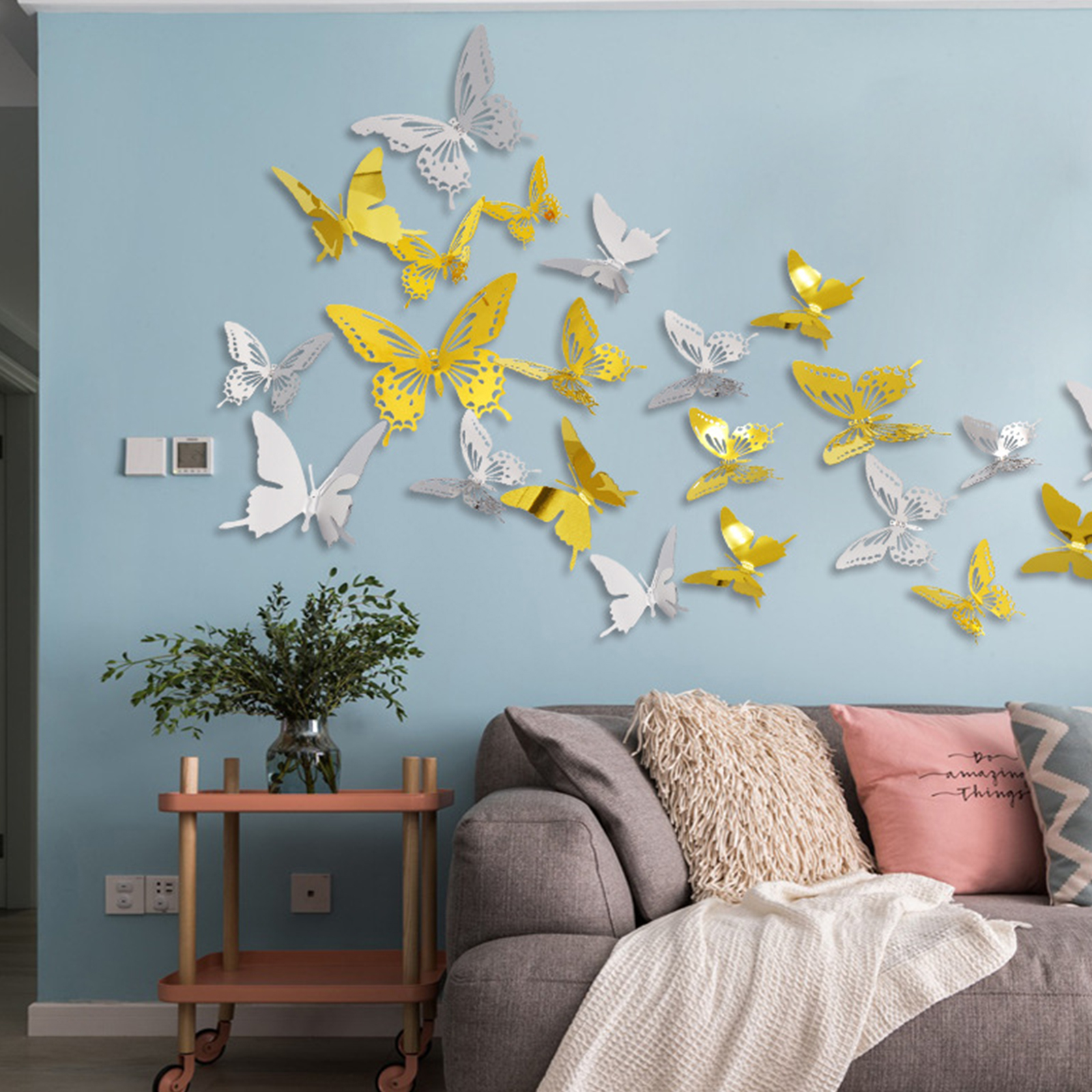 Cute Product 12 Adesivi Murali 3D Farfalle – Rimovibili, Colorati, Per Cameretta E Soggiorno