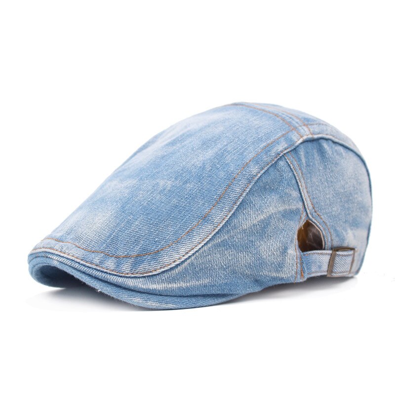 Denim Beret Hats Men Women Unisex Newsboy Hat Jeans Berets Gatsby Cabbie Driving Cap Spring Autumn Hats Casual Forward Caps: C Newsboy Hat