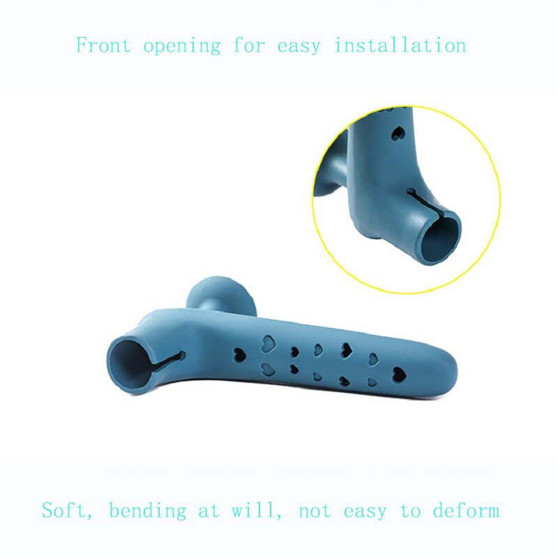 Almohadilla de seguridad para manillar de puerta, guantes de silicona a prueba de polvo con ventosa, protección de pared, productos domésticos