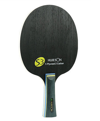 HUIESON S3 Fine Handle Carbon Table Tennis Racket Blade 7 Ply Technology Synthetic Wood Ping Pong Paddle Blade: Long Handle