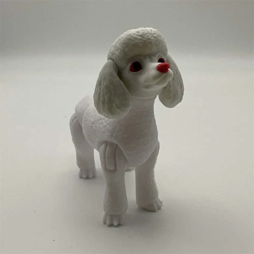 Oppgrader 3d -trykk dyrehund revefigur flerleddet bevegelig for kawaii-romdekor barnehjemstilbehør: Mørk khaki