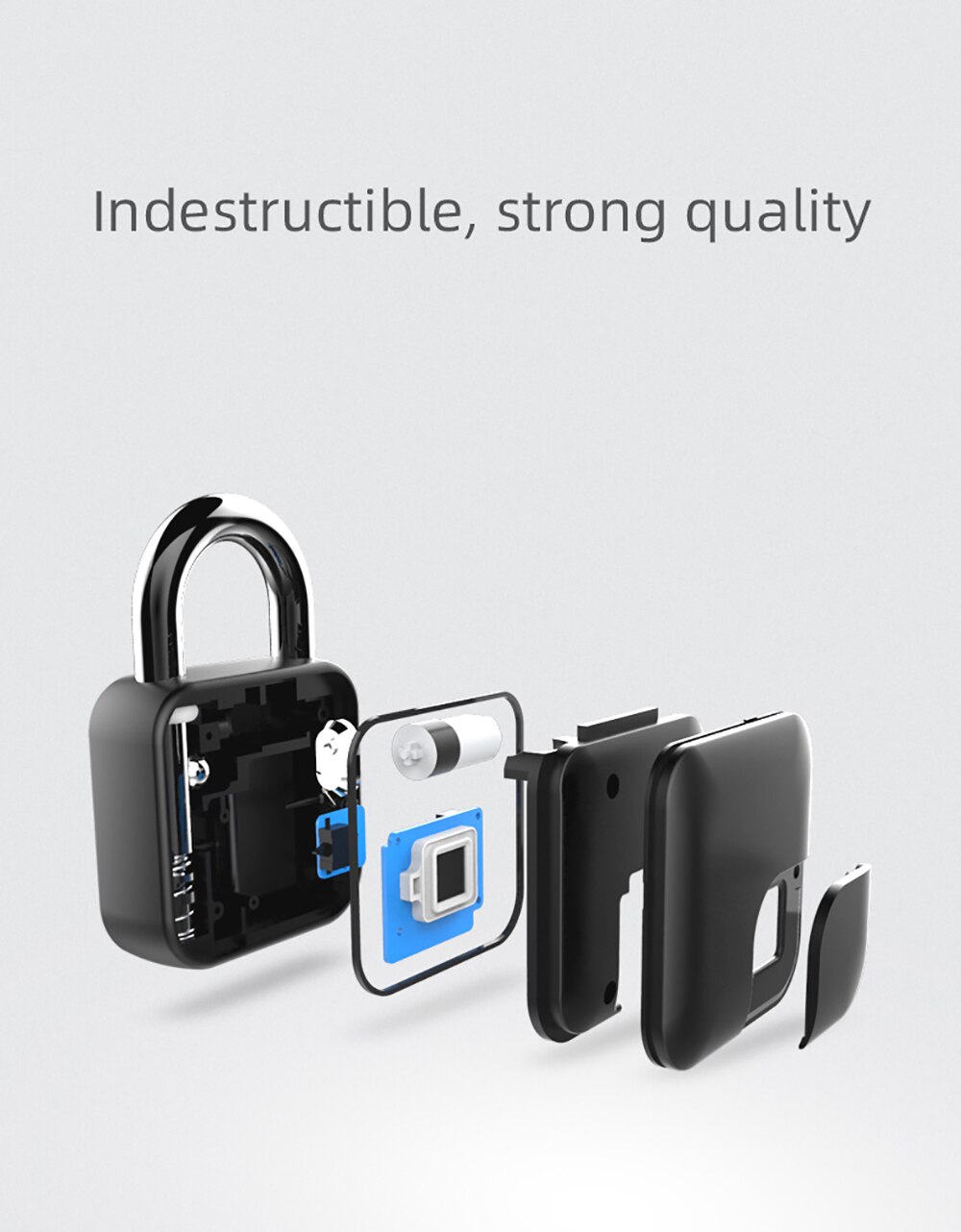 Tuya Bluetooth Smart Biometric Keyless Fingerprint Door Padlocks USB Rechargeable Anti-Theft Waterproof Security Lock