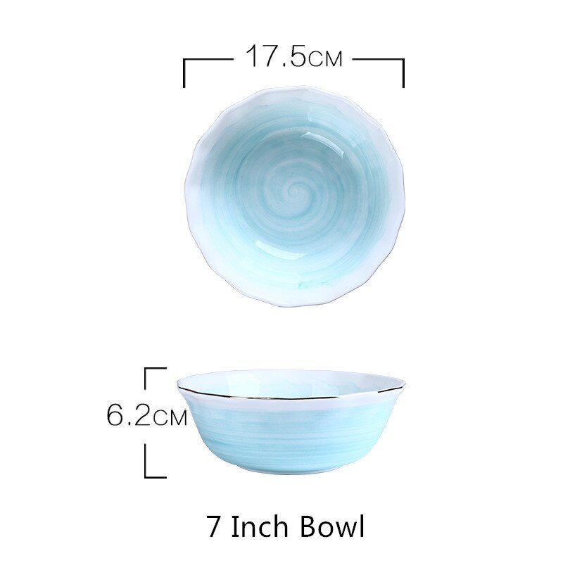 Color Changing Plate Nordic Color Changing Ceramic Plate Golden Edge Po... – Vicedeal