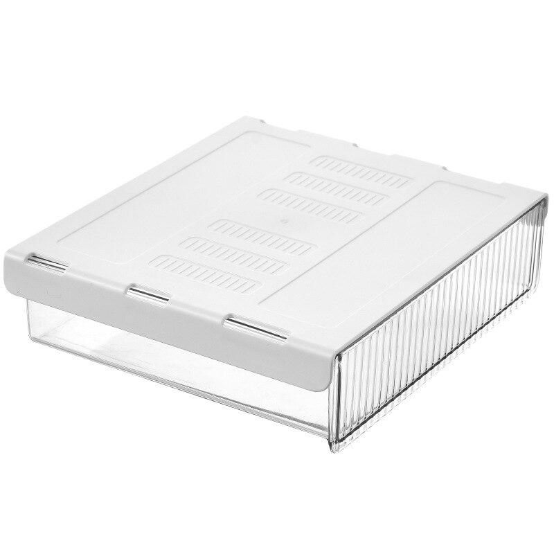 Cajón organizador de gran capacidad para debajo del escritorio, bandeja autoadhesiva, caja de almacenamiento para mesa, cajón de papelería para oficina, organizador para el hogar: Transparent