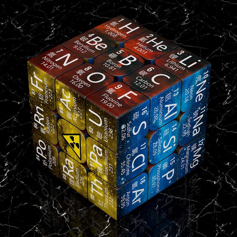 Cube magique 3x3x3, tableau périodique chimique, physique, Puzzle 3x3, pour étudiants, formule mathématique, jouet d'apprentissage éducatif pour enfants