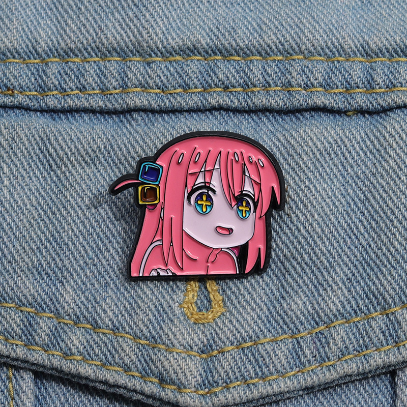 Broches de Cosplay de Anime BOCCHI THE ROCK, alfileres de personajes bonitos, ropa, mochila, insignias de solapa, accesorios de joyería de ,