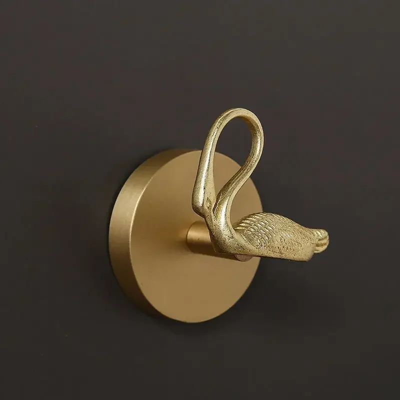 Pure Copper Animal Hooks Wall Mounted Hook for Hanging Clothes Hats Keys Scarf Brass Towel Holder Bathroom Accessories Coat Rack