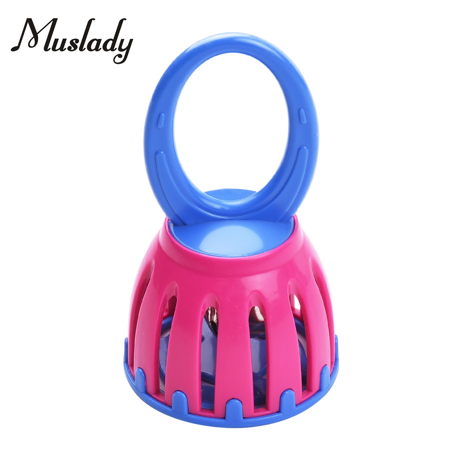 Muslady 5 Inch Cage Bell Mini Handheld Bell Early Educational Musical Percussion Instrument