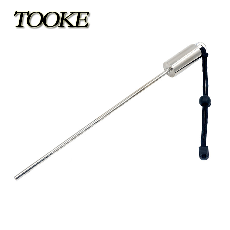 Dykbeslag rostfritt stål hummer dyksticka pekpinne undervattenshaker med snodd handledsrem