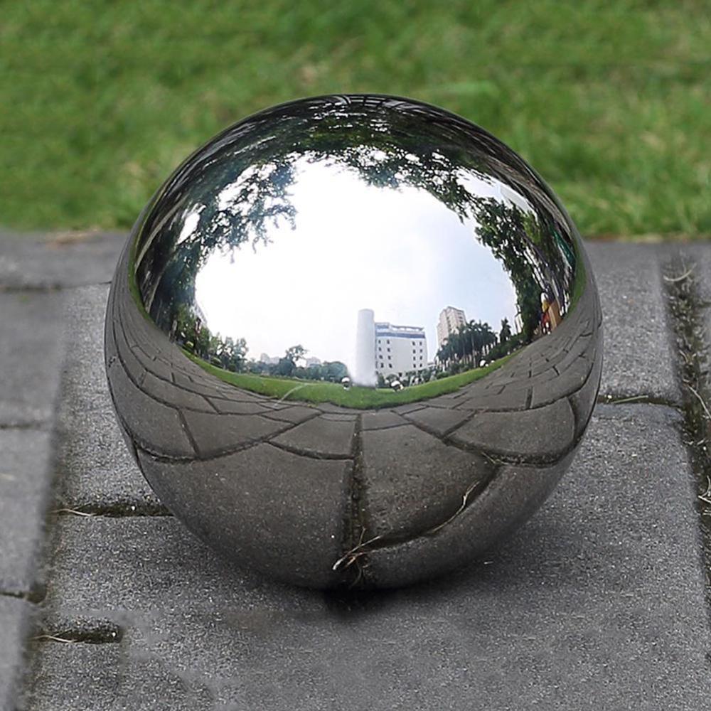1PCs Stainless Steel Mirror float Sphere Hollow Ball Decoration Ornament Garden Home G4N9