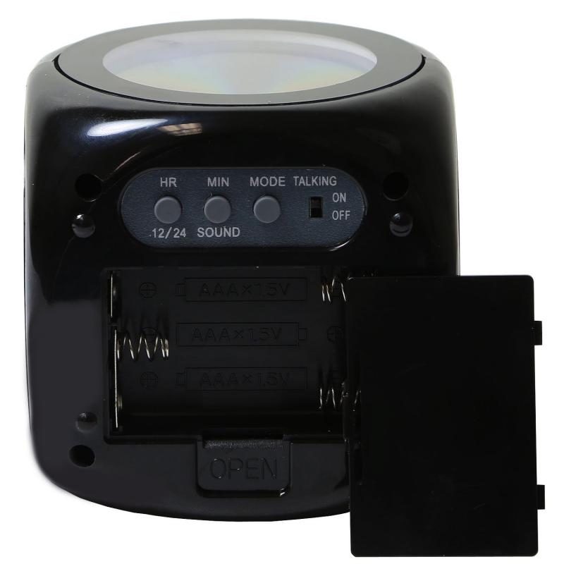 1 PC LCD Projection LED affichage temps numérique réveil parlant voix invite thermomètre Snooze fonction bureau