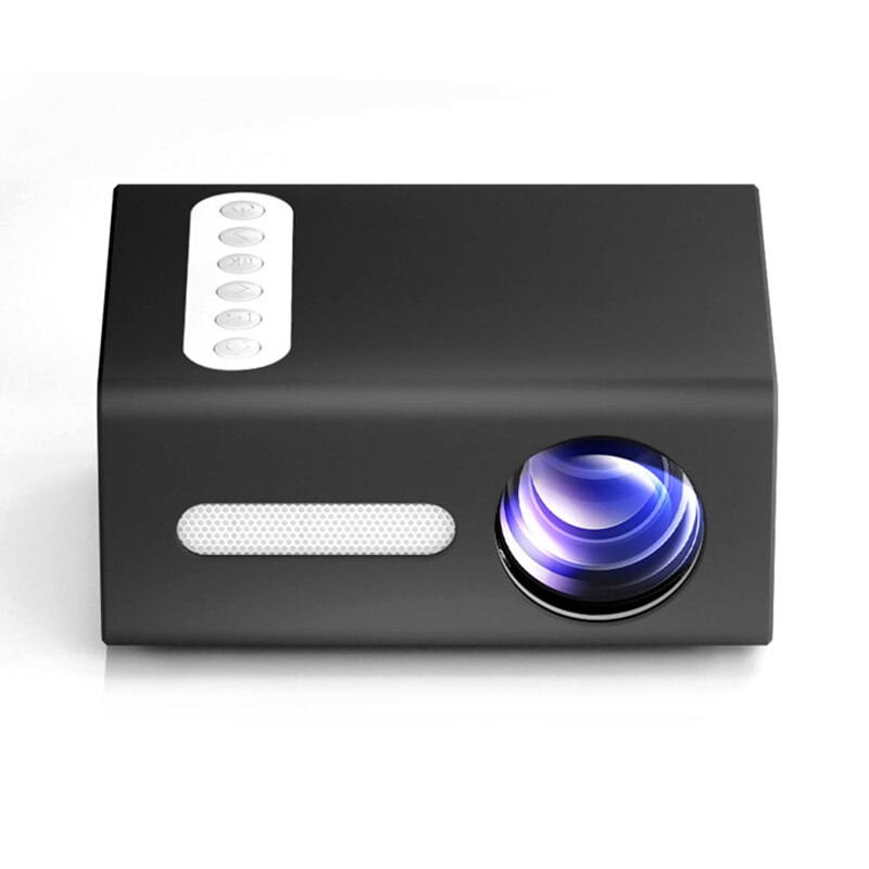 1080P HD Mini Projector T300 LED Audio Portable Movie Game Projector Home Media Video Player 3D Home Theater Remote Control: UK black