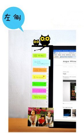 Computer Display Screen Sticker Acrylic Adhesive Sticky Notes with Charging Hole Phone Holder Bookmark Notes Message Board: 6