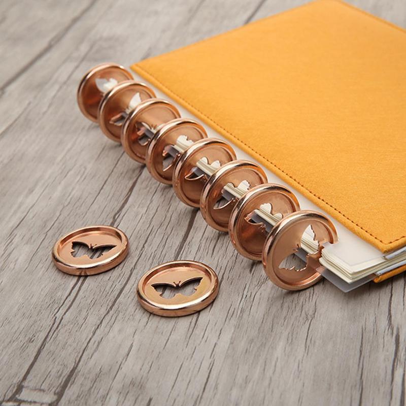 10pcs Loose Leaf Binder Rings Inner Paper Sheets Organizer Student For School Supplies Stationery Office Rings Noteb A4K8