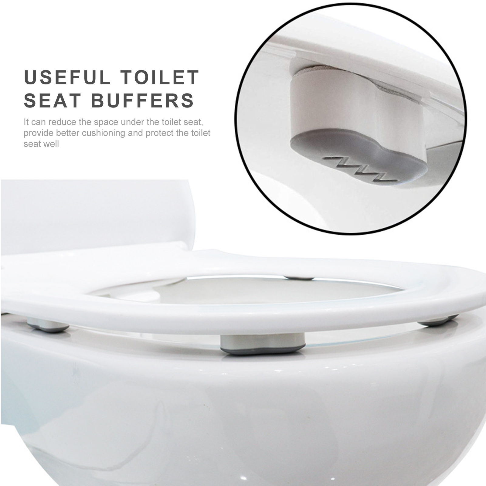 Topes de asiento de inodoro, separadores de tapa de inodoro, autoadhesivos, protección, accesorio de bidé