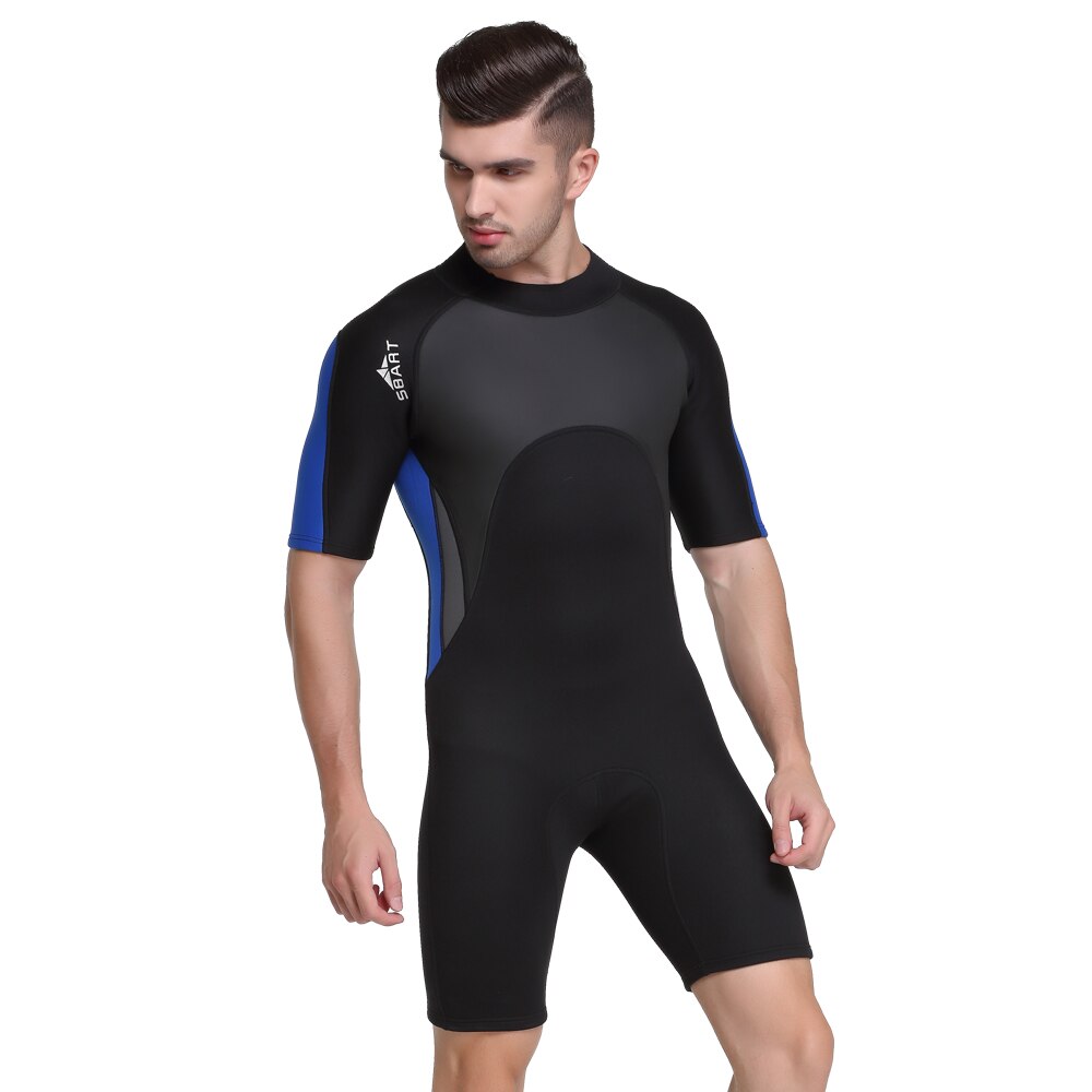 2mm Mens kurz Neoprenanzug einteiliges Verdicken Thermische Winter Schwimmen Ausschlag bewachen für Schnorcheln Surfen Tauchen Tauchen Tauchen S