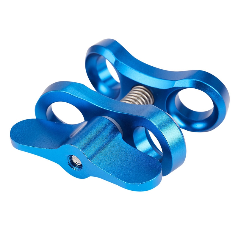 1 stück tauchlampen-kugelgelenk-schmetterlingsclip-armklemme & 1 stück 1- zoll-doppelkugelgelenk-tauchkamera ,  d20mm 5 zoll-stativ