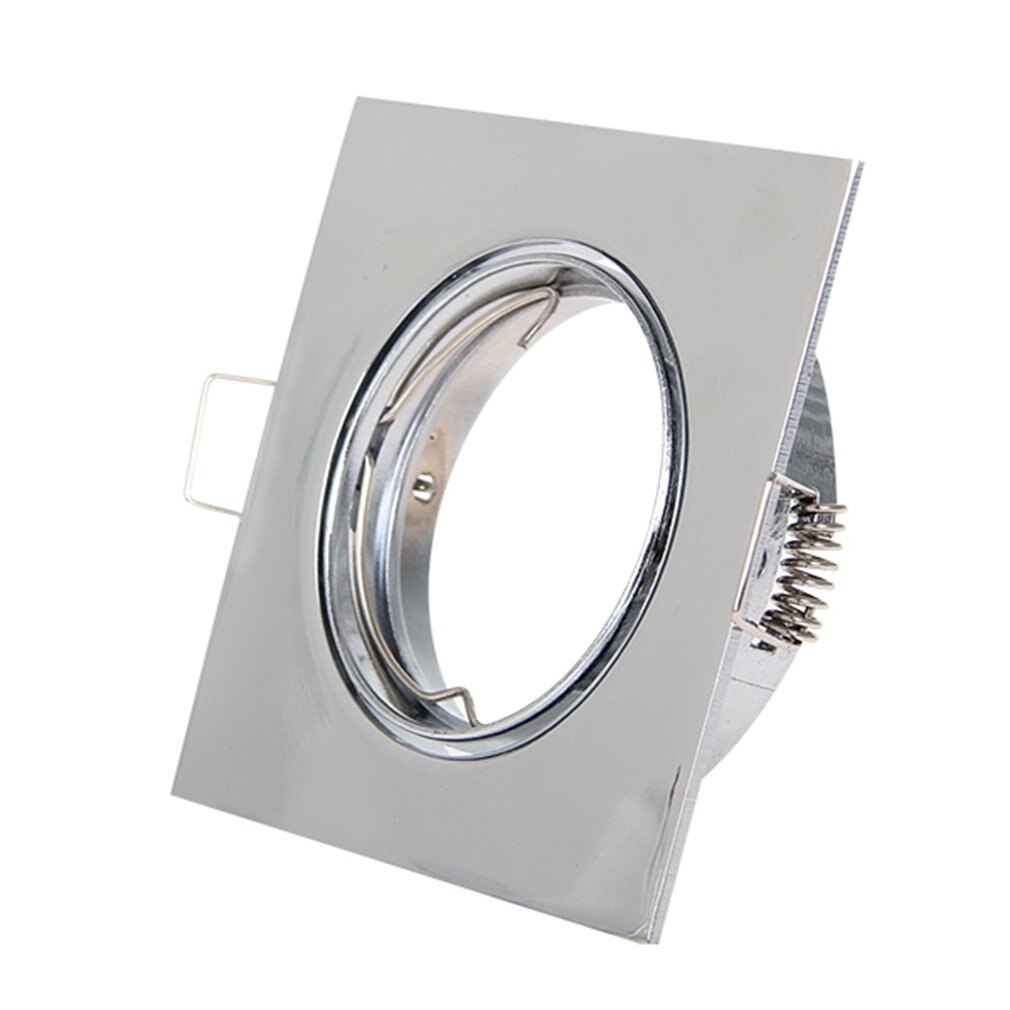 4X/10X Down Light Polished Chrome Mains Recessed Ceiling Downlight Square