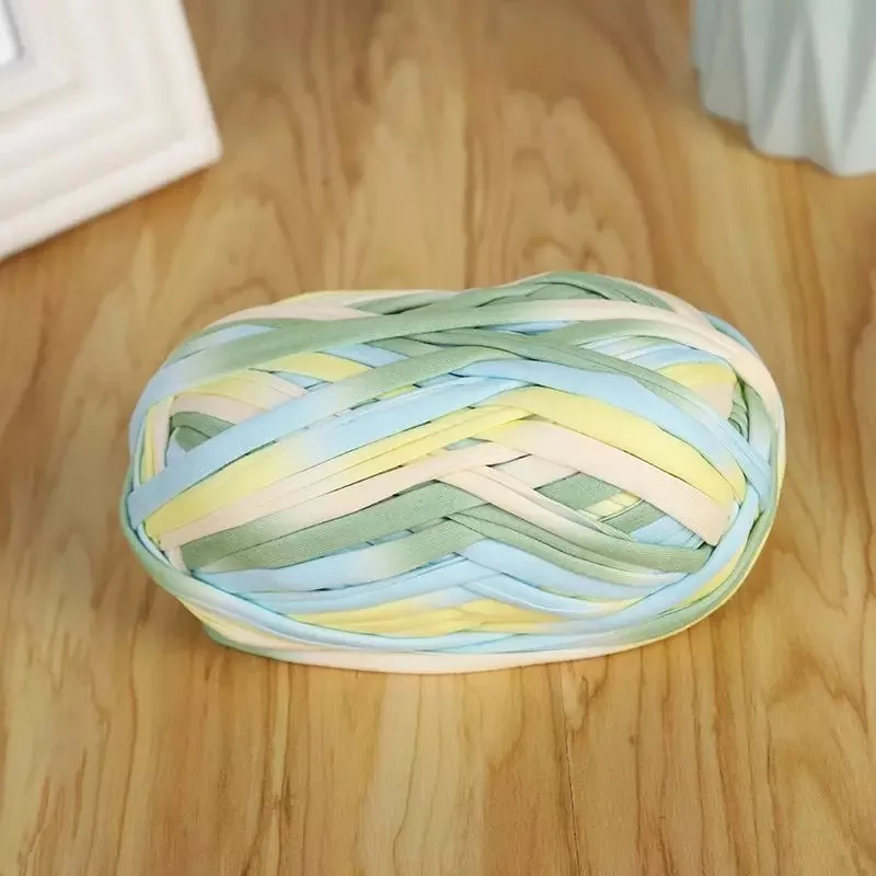 Katoen platte draad DIY T-shirt garen haak snoep kleuren naaien & breien benodigdheden materialen voor tas pantoffels sandalen handgemaakt