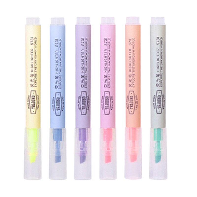 Deli 1pcs Colour Fluorescent Marker Pen S731 Candy Colour Student Graffiti Stationery Tasteless and Bright Colour