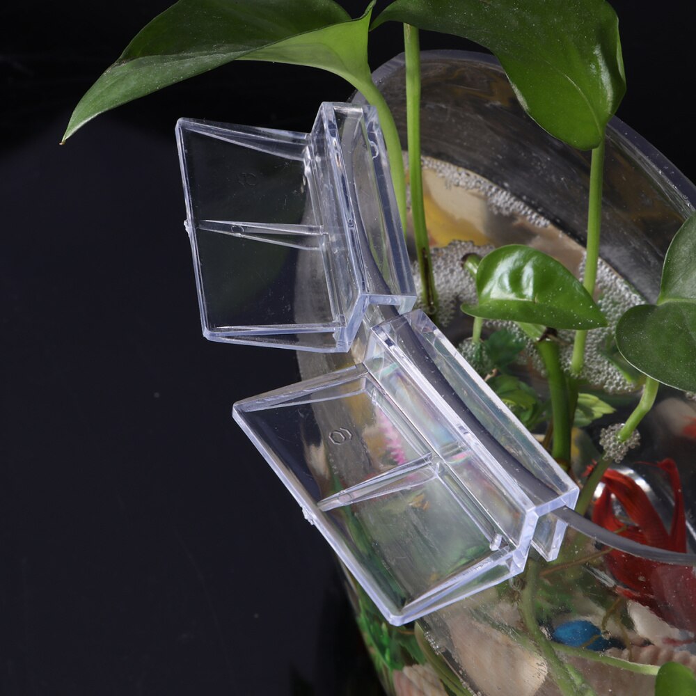 4Pcs 6mm Acrylic Aquarium Clips Clear Glass Cover Boards Bracket Shelves Support Holders